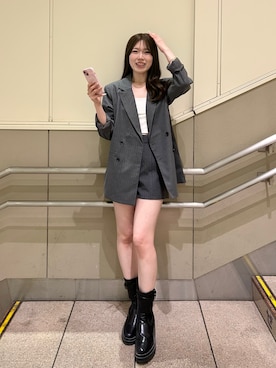 「アイテム（テーラードジャケット）」を使った、Itsuさん（レディース・163cm・20代）の夏コーディネート
