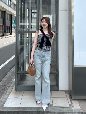 「アイテム（ボストンバッグ）」を使った、Itsuさん（レディース・163cm）の夏コーディネート