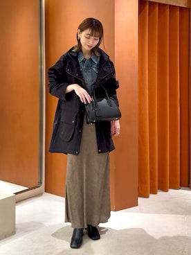 「アイテム（デニムジャケット）」を使った、あおさや。さん（レディース・160cm）の秋コーディネート