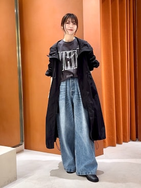 「Whim Gazette（ウィムガゼット）のアイテム（ブルゾン）」を使った、あおさや。さん（骨格ウェーブ・レディース・160cm）の春コーディネート