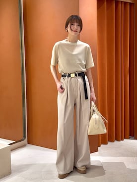 「Whim Gazette（ウィムガゼット）のアイテム」を使った、あおさや。さん（レディース・160cm）の夏コーディネート