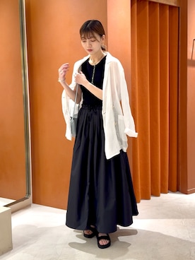 「アイテム（テーラードジャケット）」を使った、あおさや。さん（レディース・160cm）の夏コーディネート