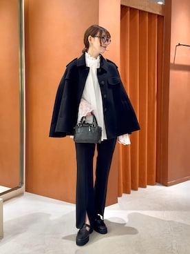 「アイテム（スラックス）」を使った、あおさや。さん（レディース・160cm）の秋コーディネート