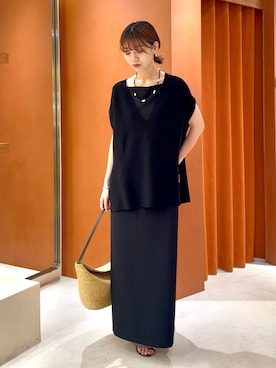 「Whim Gazette（ウィムガゼット）のアイテム（ワンピース/ドレス）」を使った、あおさや。さん（レディース・160cm）の夏コーディネート