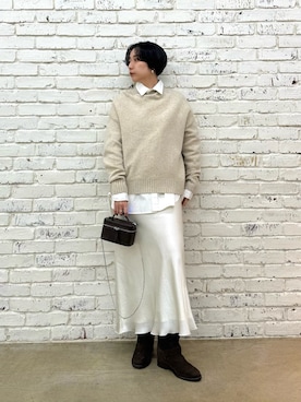 「アイテム（ピアス（両耳用））」を使った、AZUMIさん（レディース・160cm）の秋コーディネート