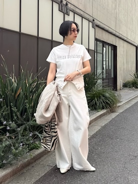 「marco masi（マルコマージ）のアイテム」を使った、AZUMIさん（レディース・160cm）の春コーディネート