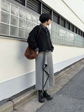「アイテム（ピアス（両耳用））」を使った、AZUMIさん（レディース・160cm）の秋コーディネート