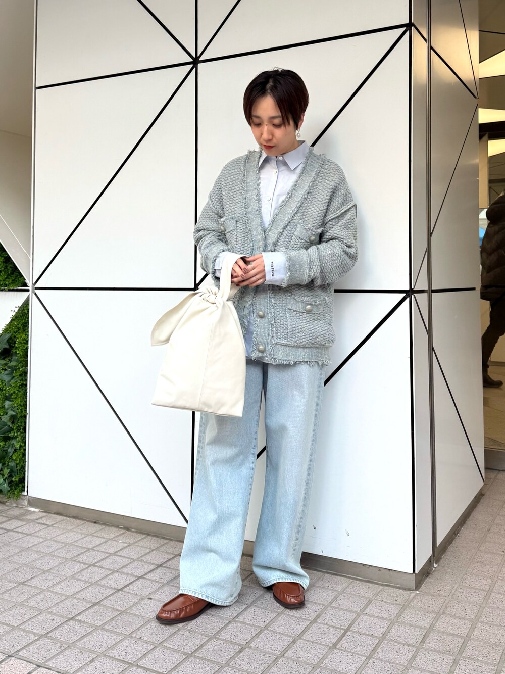 Whim Gazette（ウィムガゼット）の「TWEEDYニットジャケット（ノー