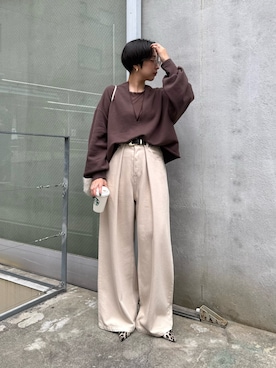 「アイテム（パンプス）」を使った、AZUMIさん（レディース・160cm）の秋コーディネート
