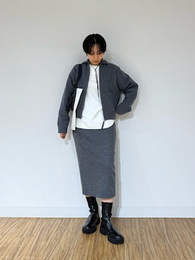 「アイテム（チョーカー）」を使った、AZUMIさん（レディース・160cm）の秋コーディネート