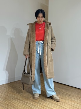 「THE PAUSE（ザ ポーズ）の【THE PAUSE】コインネックレス（ネックレス）」を使った、AZUMIさん（レディース・160cm）の秋コーディネート