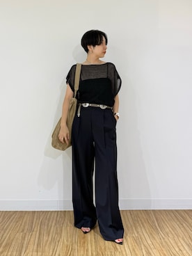 「marco masi（マルコマージ）のアイテム」を使った、AZUMIさん（レディース・160cm）の夏コーディネート