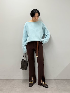 「アイテム（チョーカー）」を使った、AZUMIさん（レディース・160cm）の秋コーディネート