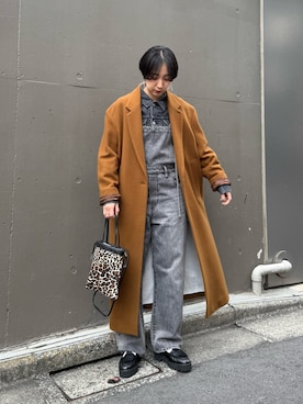 「アイテム（つなぎ/オールインワン）」を使った、AZUMIさん（レディース・160cm）の秋コーディネート