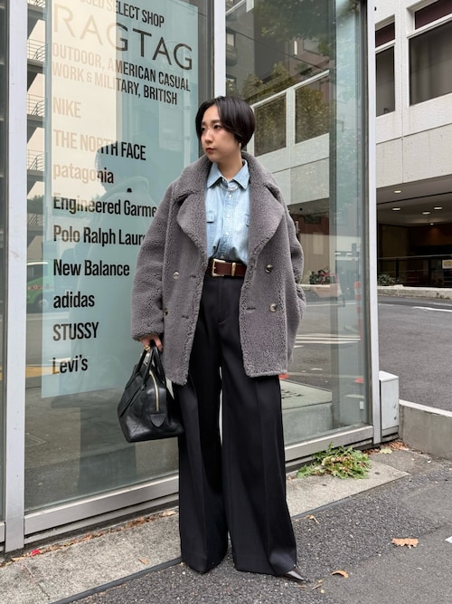 THE PAUSE コート アウター 「THE PAUSE」ボアダブルコート レディース