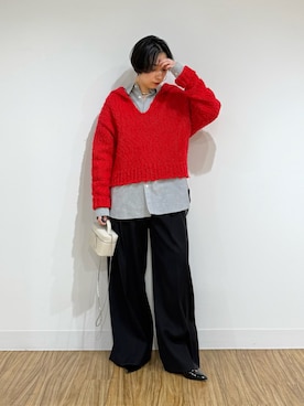 「アイテム（チョーカー）」を使った、AZUMIさん（レディース・160cm）の冬コーディネート