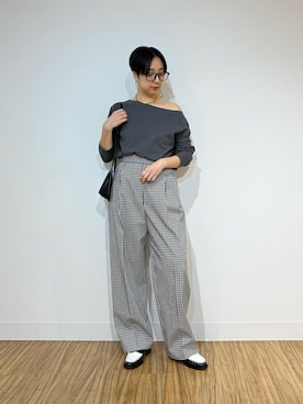 「Whim Gazette（ウィムガゼット）のアイテム（その他シューズ）」を使った、AZUMIさん（レディース・160cm）の春コーディネート