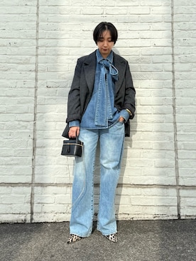 「アイテム（ピアス（両耳用））」を使った、AZUMIさん（レディース・160cm）の秋コーディネート