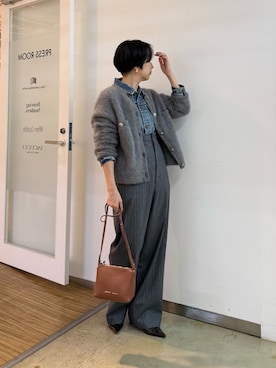 「アイテム（ピアス（両耳用））」を使った、AZUMIさん（レディース・160cm）の秋コーディネート
