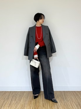 「アイテム（ピアス（両耳用））」を使った、AZUMIさん（レディース・160cm）の冬コーディネート