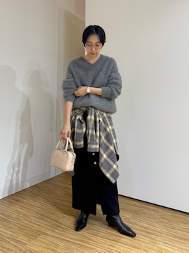 「アイテム（ピアス（両耳用））」を使った、AZUMIさん（レディース・160cm）の秋コーディネート