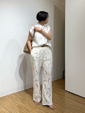 「Drawing Numbers（ドローイング ナンバーズ）のアイテム」を使った、AZUMIさん（レディース・160cm）の春コーディネート