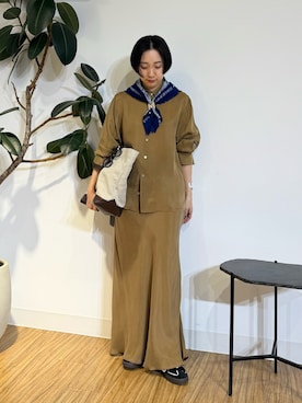 「marco masi（マルコマージ）のアイテム」を使った、AZUMIさん（レディース・160cm）の春コーディネート