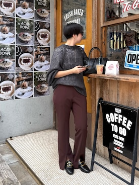 「アイテム（ローファー）」を使った、AZUMIさん（レディース・160cm）の夏コーディネート