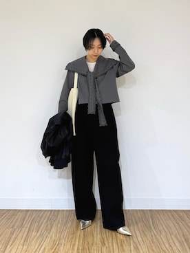 「アイテム（チョーカー）」を使った、AZUMIさん（レディース・160cm）の冬コーディネート