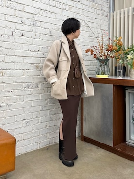 「ショートヘア」｜AZUMIさん（レディース・160cm）の秋コーディネート