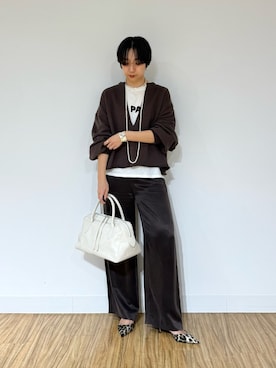「アイテム（スウェット）」を使った、AZUMIさん（レディース・160cm）の秋コーディネート