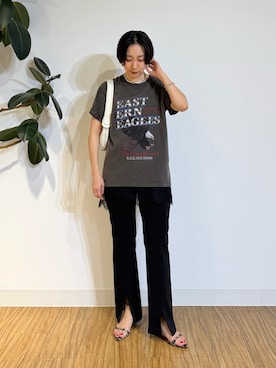 「Whim Gazette（ウィムガゼット）の【Hoaw.】チョーカー（チョーカー、シルバー系）」を使った、AZUMIさん（レディース・160cm）の春コーディネート