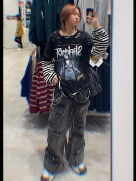 「アイテム（トップス）」を使った、joeeeee2727さん（メンズ・172cm・10代）の秋コーディネート