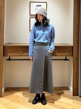 「アイテム（帽子、ブラウン系）」を使った、orisakaさん（レディース・168cm）の冬コーディネート