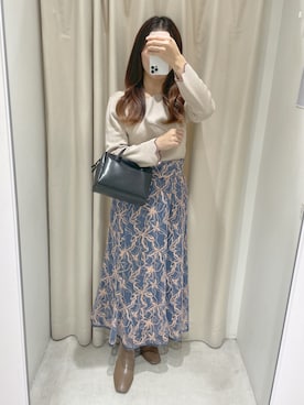 「スカラップ」｜「アイテム（ブーツ）」を使った、咲栄さん（レディース・155cm）の秋コーディネート