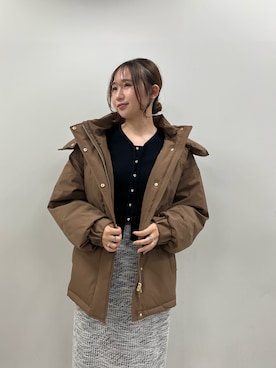 「アイテム（ダウンジャケット/コート）」を使った、おしらさん（レディース・160cm）の夏コーディネート