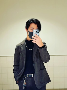 「アイテム（その他アウター、ブラウン系）」を使った、Ｓ.KENさん（メンズ・165cm）の秋コーディネート