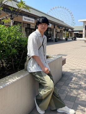 「DANTON（ダントン）のアイテム（バッグ）」を使った、r    I    k  uさん（メンズ・171cm）の春コーディネート