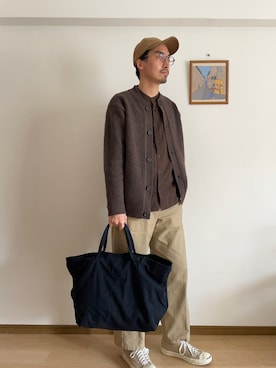 「Right-on（ライトオン）のアイテム（帽子）」を使った、tsutttsuさん（メンズ・182cm）の春コーディネート