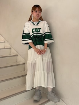 「Candy Stripper」｜「アイテム（ワンピース/ドレス）」を使った、CandyStripper_renkaさん（レディース・156cm）の春コーディネート