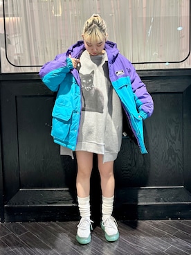 「Candy Stripper」｜「アイテム（スウェット）」を使った、CandyStripper_renkaさん（レディース・156cm）の冬コーディネート