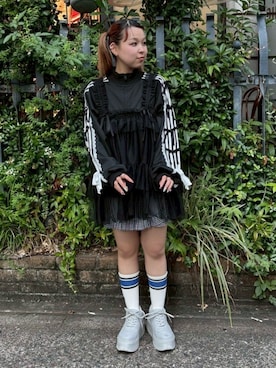 「キャミソール」｜「アイテム（ジャケット/アウター）」を使った、CandyStripper_renkaさん（レディース・156cm）の夏コーディネート