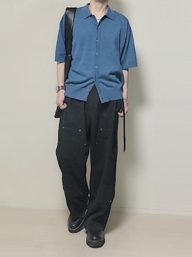 「アイテム（トップス）」を使った、taku3418さん（メンズ・158cm・40代）の夏コーディネート