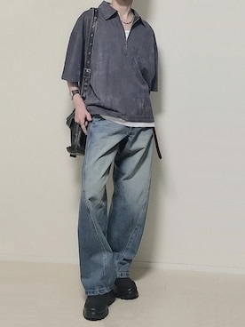 「アイテム（デニムパンツ）」を使った、taku3418さん（メンズ・158cm・40代）の夏コーディネート
