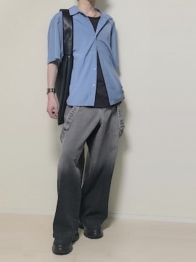 「アイテム（トップス）」を使った、taku3418さん（メンズ・158cm・40代）の夏コーディネート