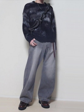 「アイテム（ニット/セーター）」を使った、taku3418さん（メンズ・158cm）の秋コーディネート