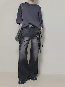 「アイテム（ニット/セーター）」を使った、taku3418さん（メンズ・158cm・40代）の夏コーディネート