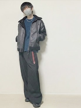 「CASPER JOHN（キャスパージョン）のアイテム」を使った、taku3418さん（メンズ・158cm）の冬コーディネート