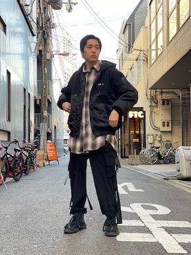 「LHPOSAKA」｜Ryunosuke Ikedaさん（メンズ・173cm）の冬コーディネート