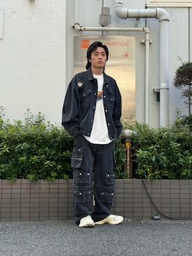 「DANKE SCHON（ダンケシェーン）のアイテム（デニムジャケット）」を使った、Ryunosuke Ikedaさん（メンズ・173cm）の夏コーディネート